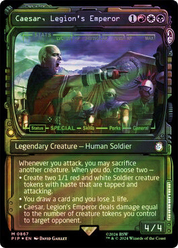 Caesar, Legion's Emperor (pip) (867) / Showcase Surge Foil