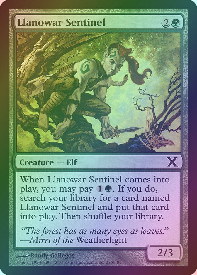 Llanowar Sentinel (10E) (275) / Foil