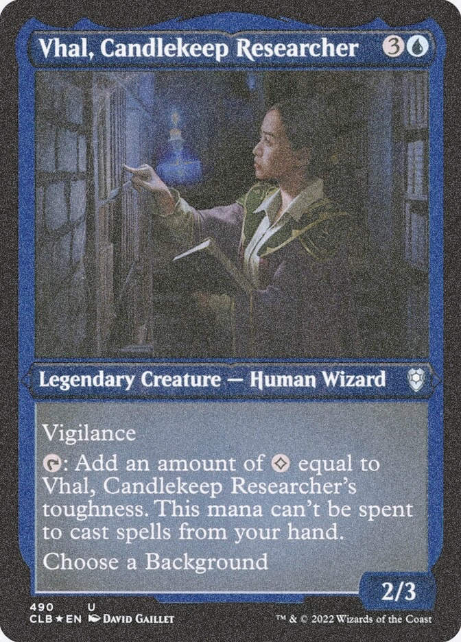 Vhal, Candlekeep Researcher (CLB) (490) / Foil Etched