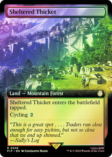 Sheltered Thicket (pip) (508) / Extended Art Foil