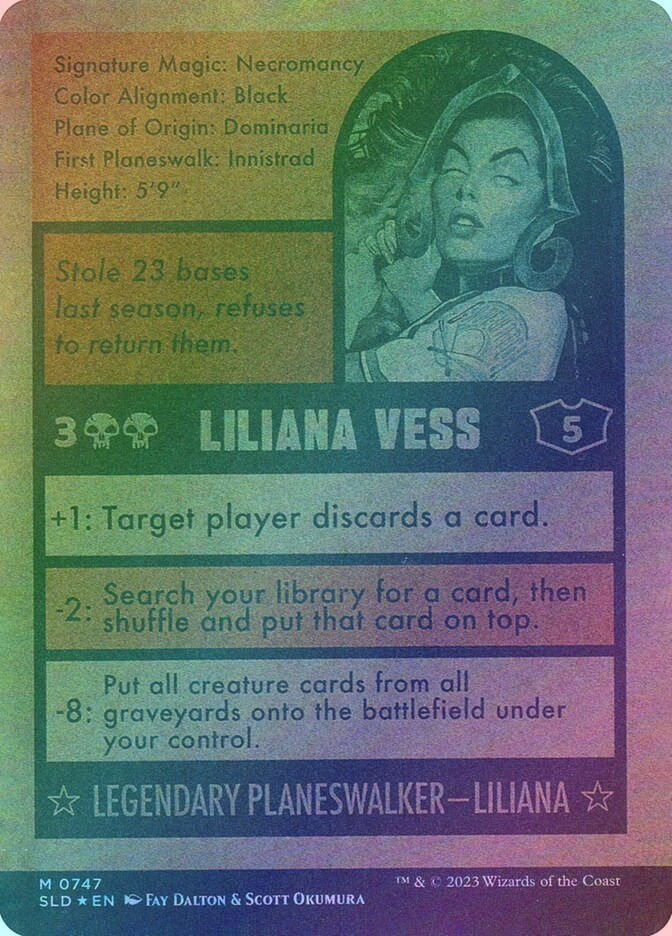 Liliana Vess // Liliana Vess (SLD) (747) / Borderless / Foil — cara 2 de 2
