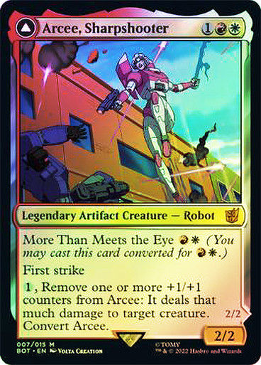 Arcee, Sharpshooter // Arcee, Acrobatic Coupe (BOT) (7) / Foil — cara 1 de 2