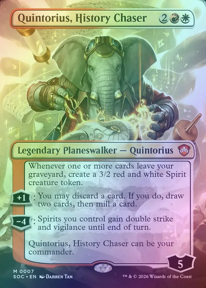 Quintorius, History Chaser (SOC) (7) / Borderless / Foil