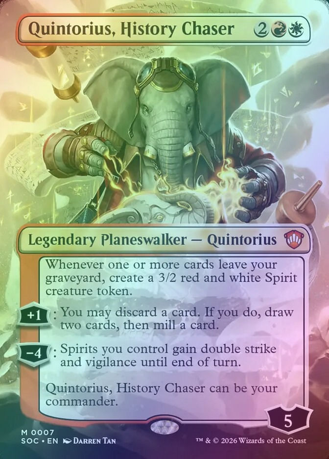 Quintorius, History Chaser (SOC) (7) / Borderless / Foil