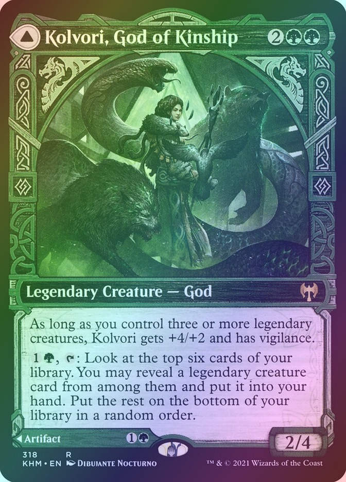 Kolvori, God of Kinship // The Ringhart Crest (KHM) (318) / Showcase / Foil