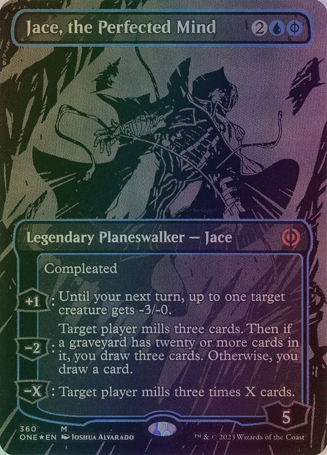 Jace, the Perfected Mind (ONE) (360) / Borderless / Oil Slick Foil