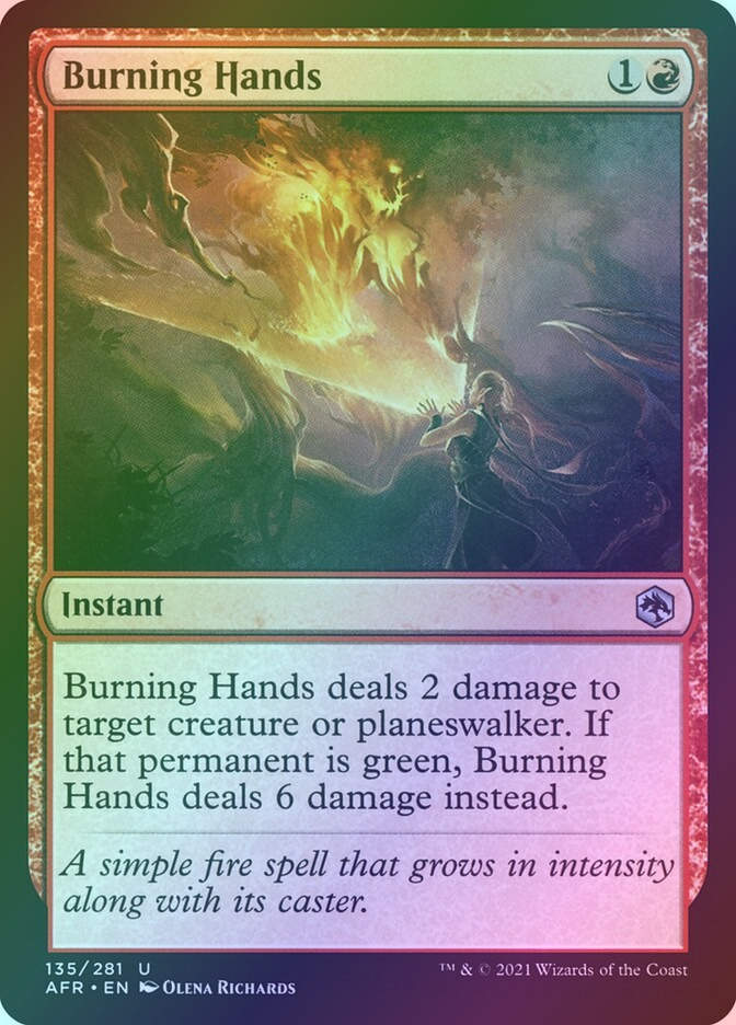 Burning Hands (AFR) (135) / Foil