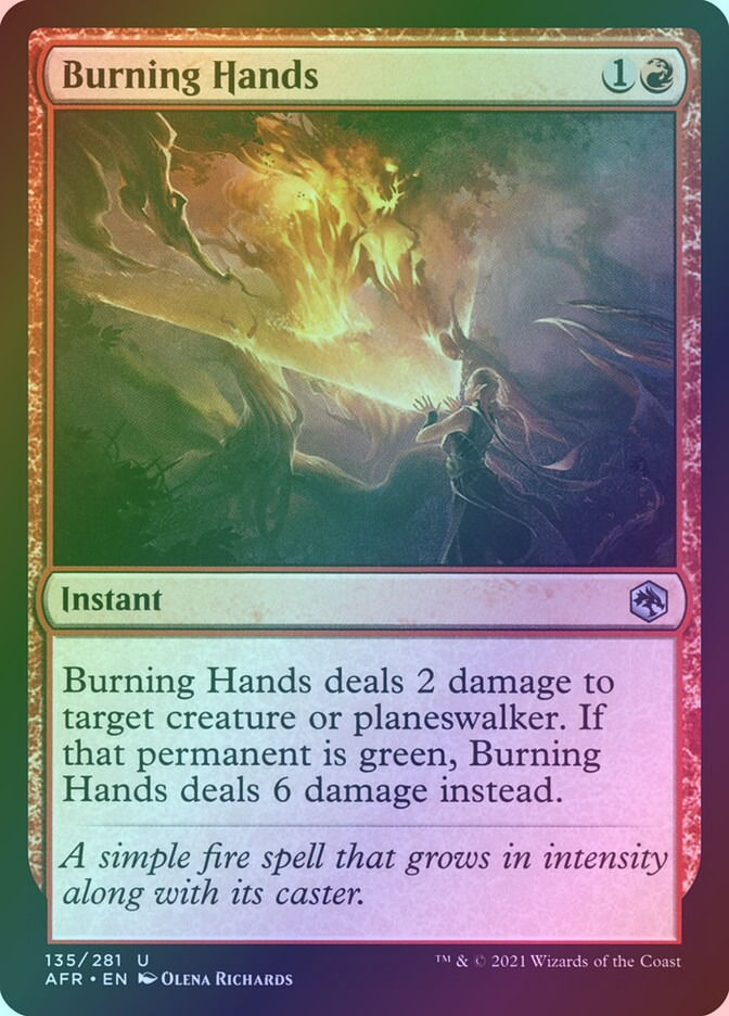Burning Hands (AFR) (135) / Foil