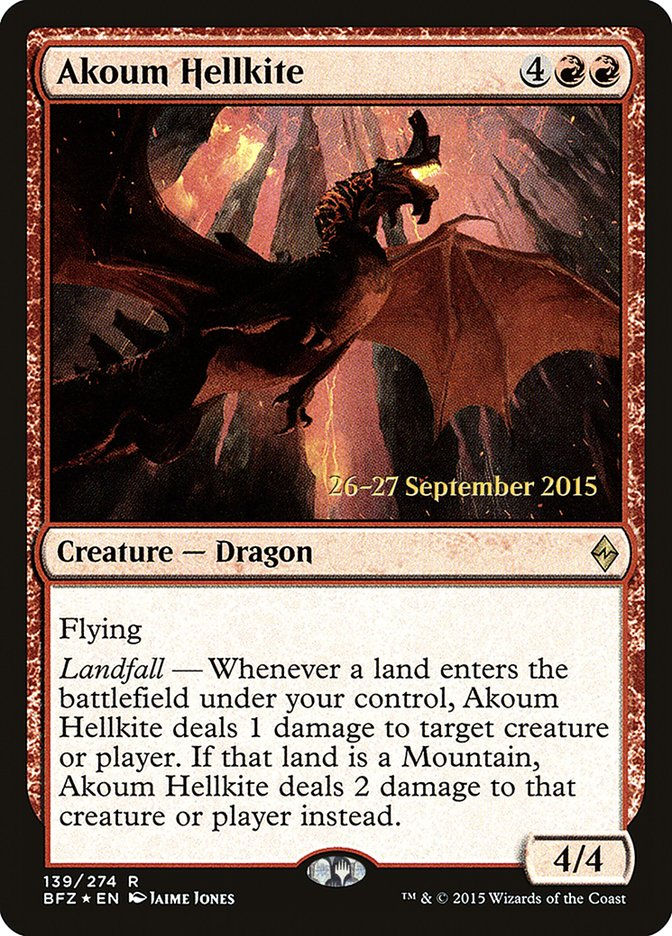 Akoum Hellkite (PBFZ) (139s) / Foil