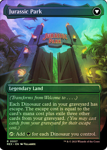 Welcome to . . . // Jurassic Park (rex) / Foil — cara 2 de 2