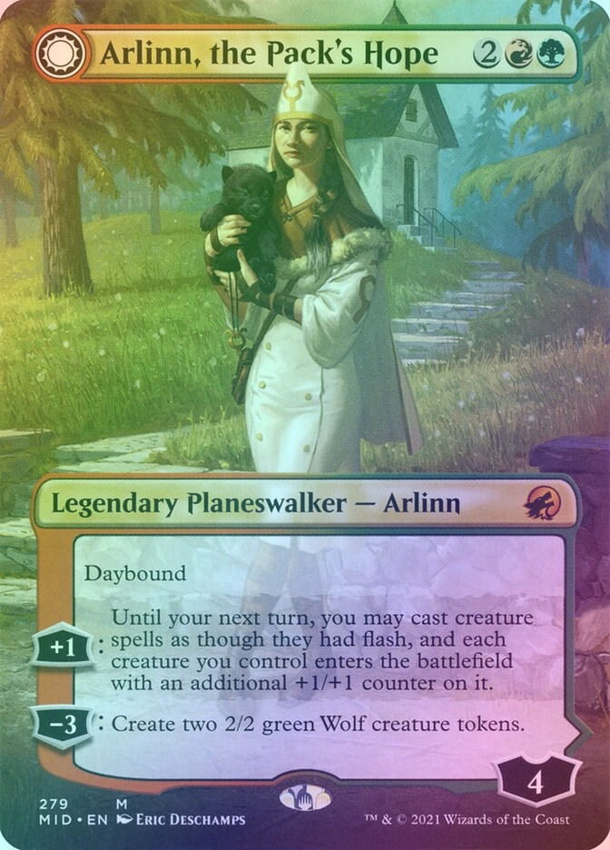 Arlinn, the Pack's Hope // Arlinn, the Moon's Fury (MID) (279) — cara 1 de 2