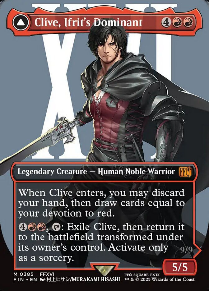 Clive, Ifrit's Dominant // Ifrit, Warden of Inferno (FIN) (385) / Borderless — cara 1 de 2
