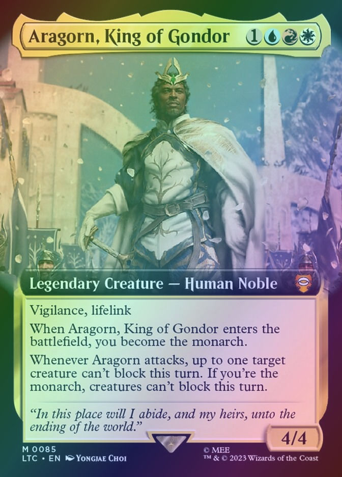 Aragorn, King of Gondor (LTC) (85) / Extended Art / Foil