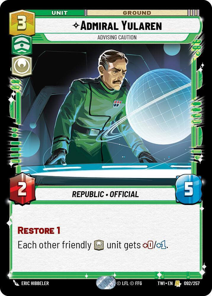 Admiral Yularen - Advising Caution (TWI) (092/257) / Foil