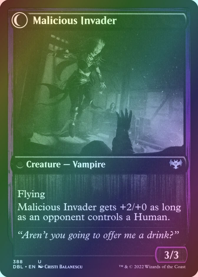 Innocent Traveler // Malicious Invader (DBL) (388) / Foil — cara 2 de 2