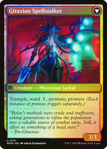 Khenra Spellspear // Gitaxian Spellstalker (mom) / Foil — cara 2 de 2