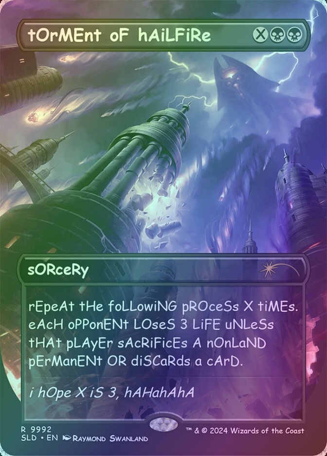 Torment of Hailfire (SLD) (9992) / Borderless / Rainbow Foil