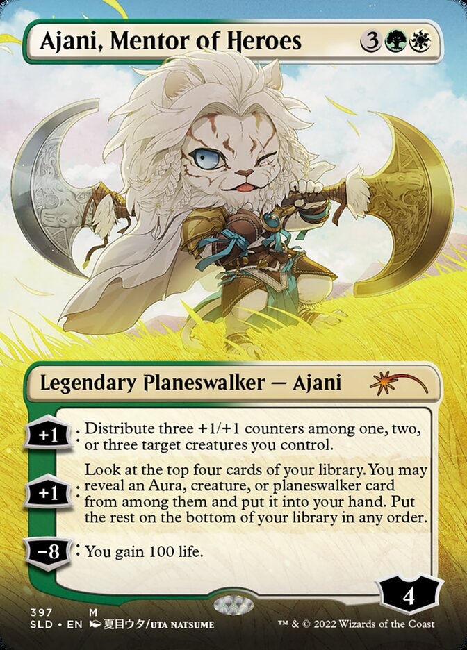 Ajani, Mentor of Heroes (SLD) (397) / Borderless