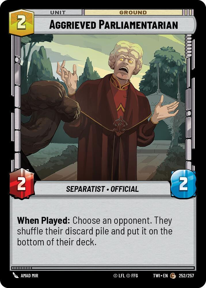 Aggrieved Parliamentarian (TWI) (252/257) / Foil