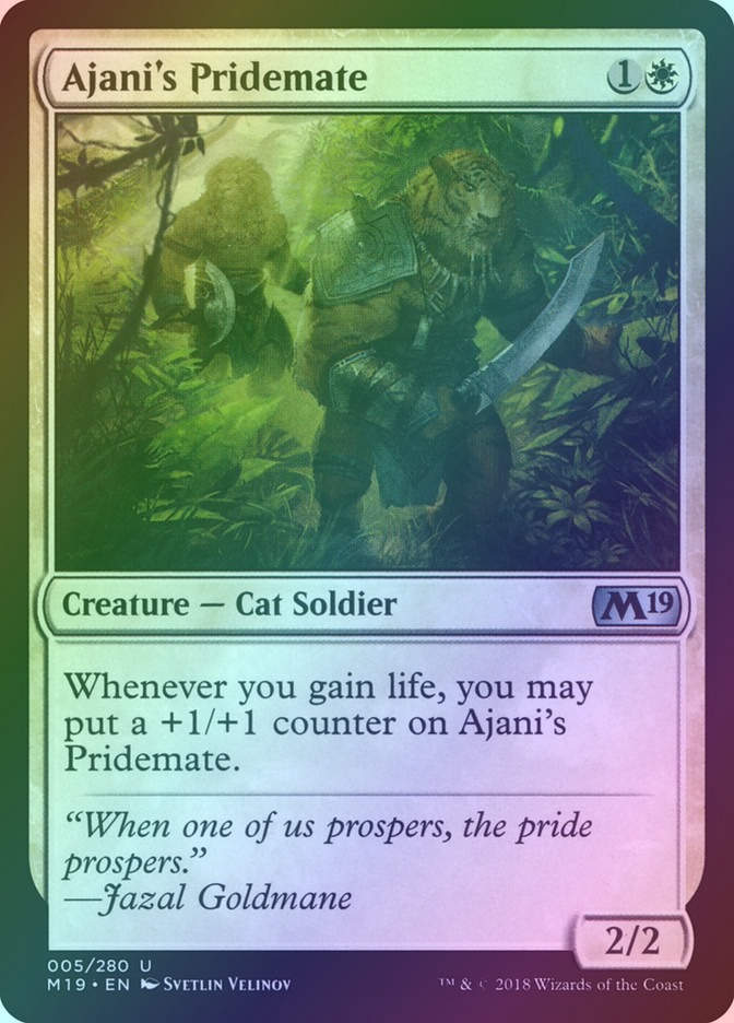 Ajani's Pridemate (M19) (5) / Foil