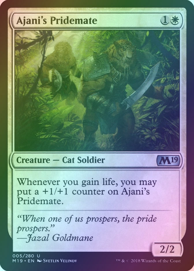 Ajani's Pridemate (M19) (5) / Foil