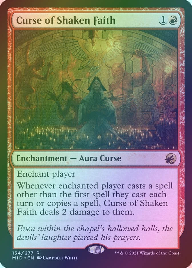 Curse of Shaken Faith (MID) (134) / Foil