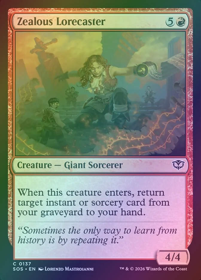 Zealous Lorecaster (SOS) (137) / Foil