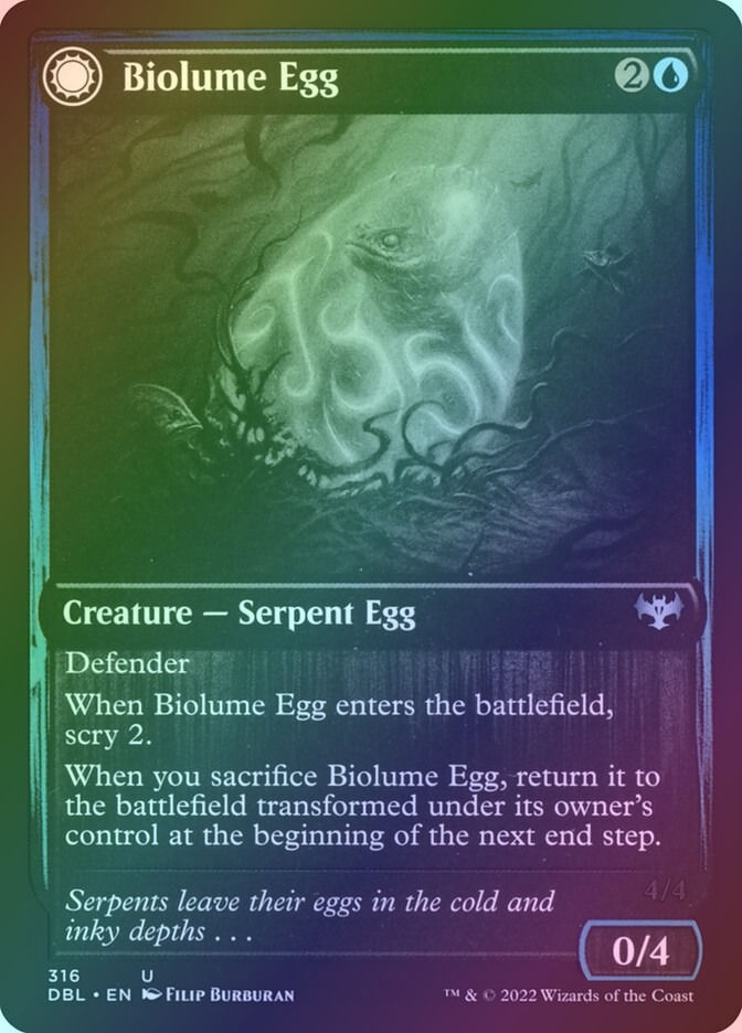 Biolume Egg // Biolume Serpent (DBL) (316) / Foil — cara 1 de 2