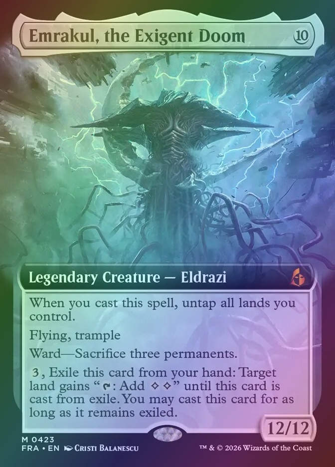 Emrakul, the Exigent Doom (FRA) (423) / Extended Art / Foil