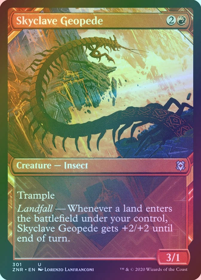 Skyclave Geopede (ZNR) (301) / Showcase / Foil
