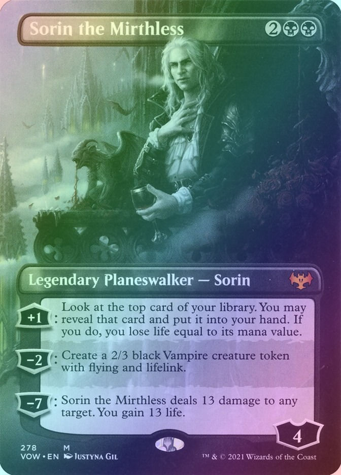 Sorin the Mirthless (VOW) (278) / Borderless / Foil
