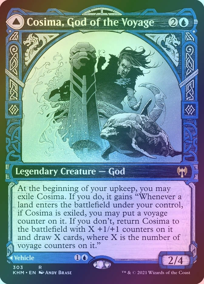 Cosima, God of the Voyage // The Omenkeel (KHM) (303) / Showcase / Foil