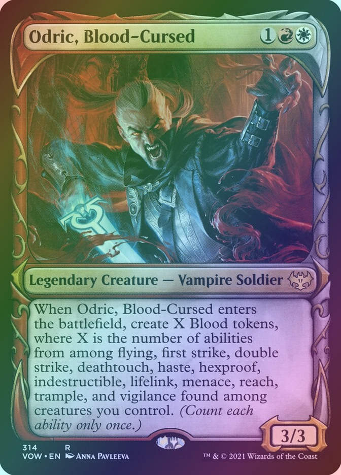 Odric, Blood-Cursed (VOW) (314) / Showcase / Foil