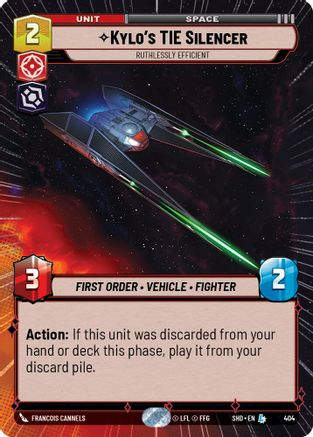 Kylo's TIE Silencer - Ruthlessly Efficient (Hyperspace) (SHD_#404) / Foil