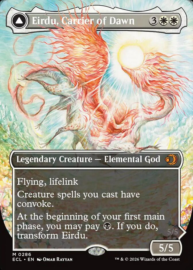 Eirdu, Carrier of Dawn // Isilu, Carrier of Twilight (ECL) (286) / Borderless — cara 1 de 2