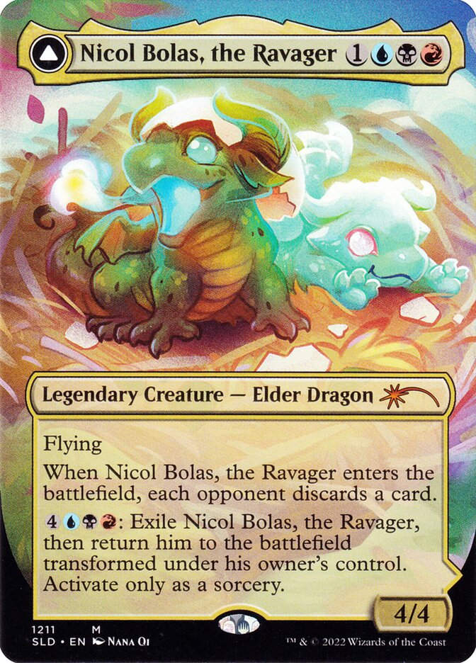 Nicol Bolas, the Ravager // Nicol Bolas, the Arisen (SLD) (1211) / Borderless