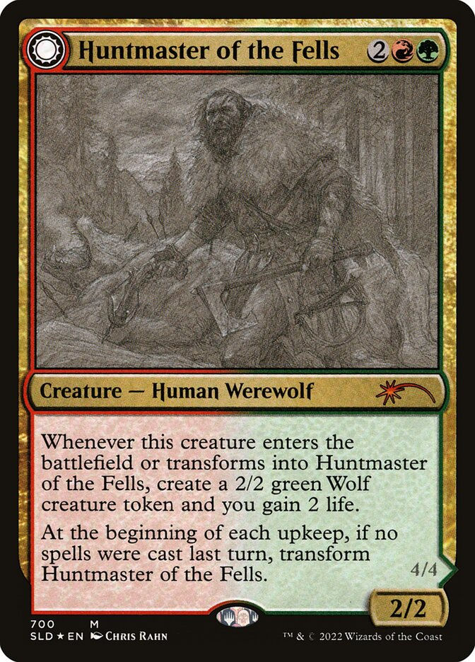 Huntmaster of the Fells // Ravager of the Fells (SLD) (700) — cara 1 de 2