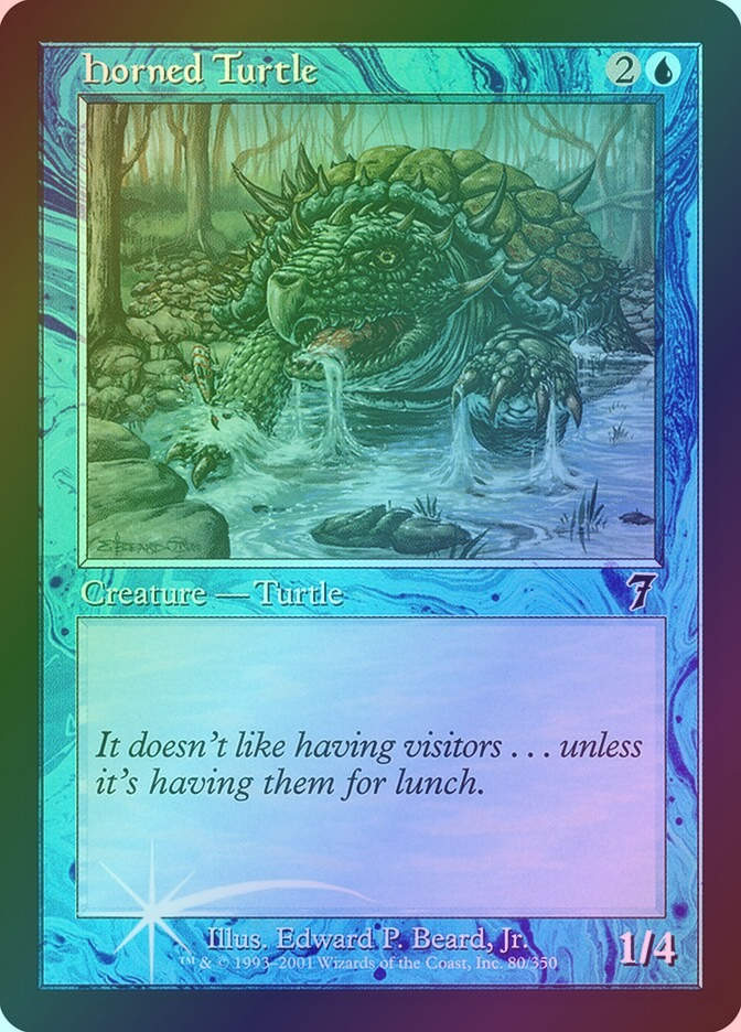 Horned Turtle (7ED) (80★) / Foil