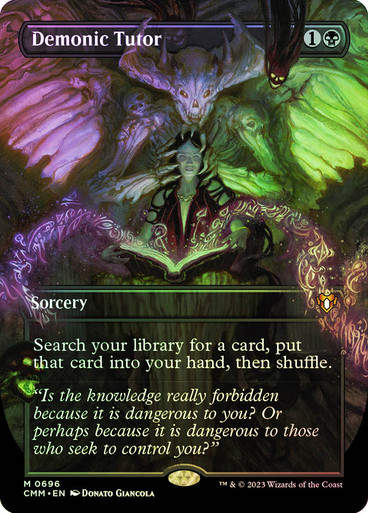Demonic Tutor (cmm) / Borderless / Foil