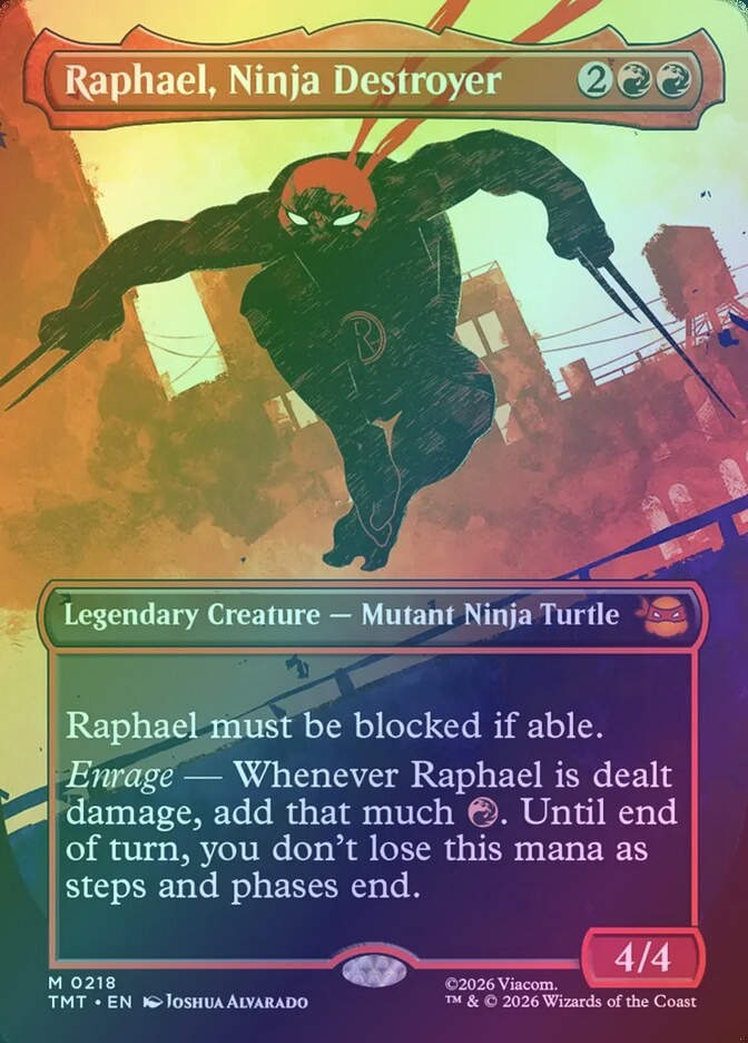 Raphael, Ninja Destroyer (TMT) (218) / Borderless / Foil