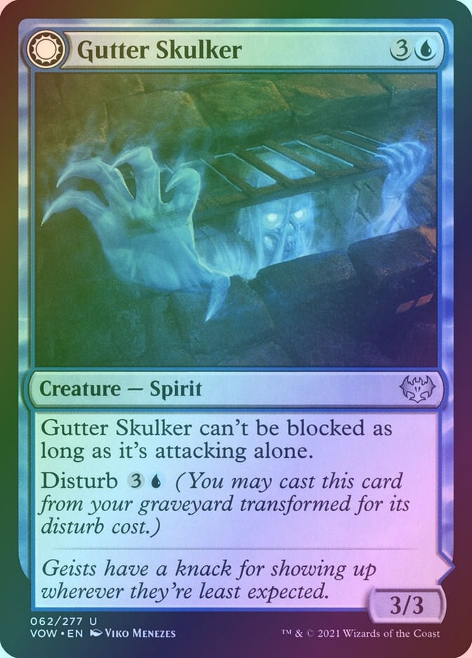 Gutter Skulker // Gutter Shortcut (VOW) (62) / Foil — cara 1 de 2