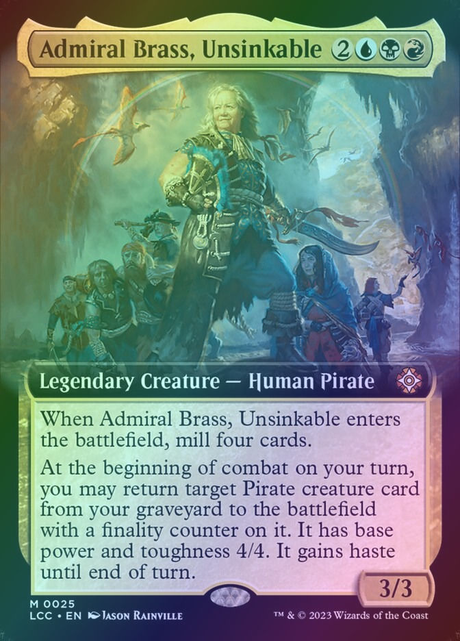 Admiral Brass, Unsinkable (LCC) (25) / Extended Art / Foil