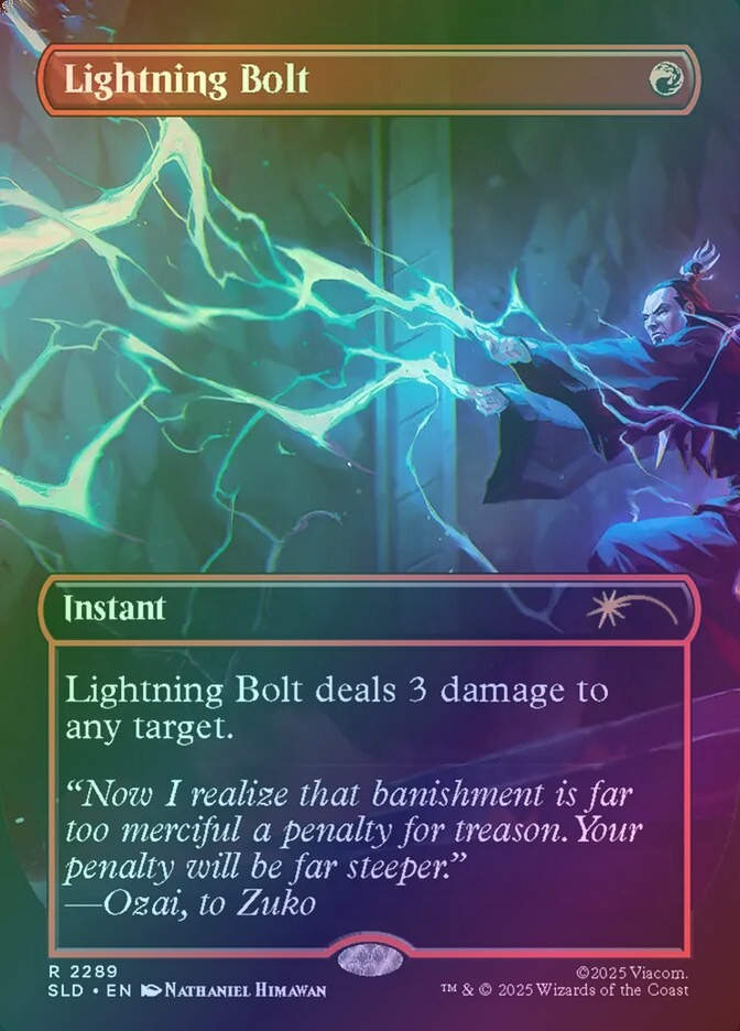 Lightning Bolt (SLD) (2289) / Borderless / Foil