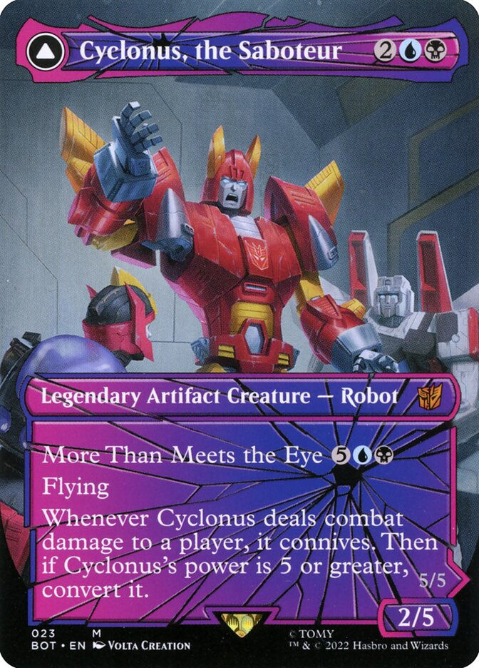Cyclonus, the Saboteur // Cyclonus, Cybertronian Fighter (BOT) (23) — cara 1 de 2