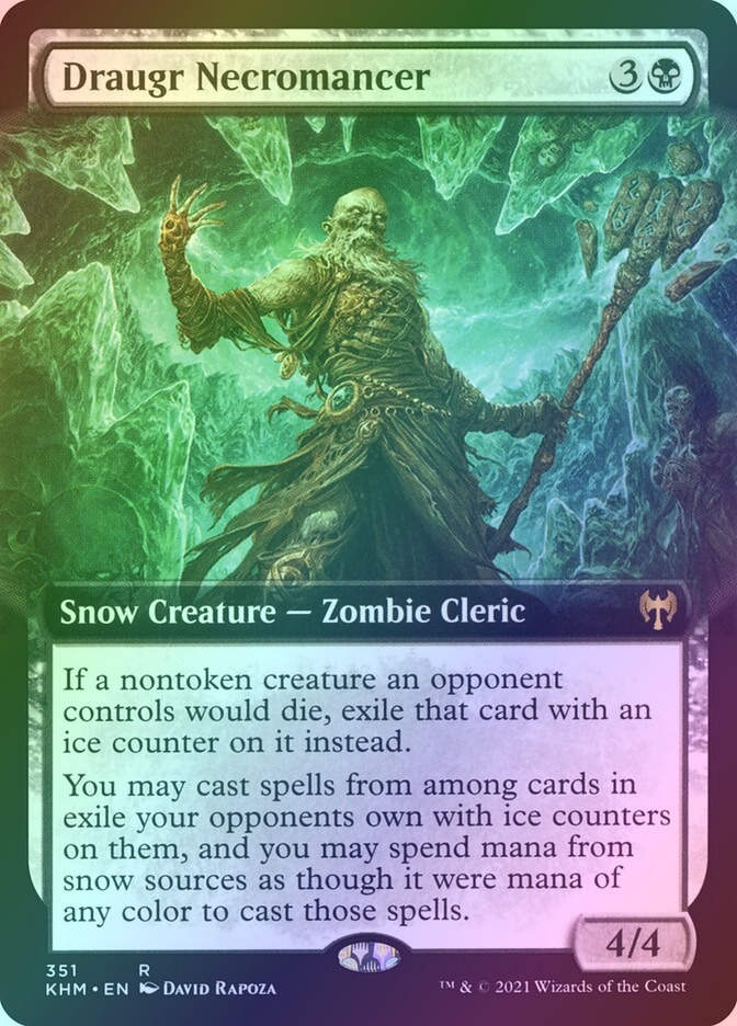 Draugr Necromancer (KHM) (351) / Extended Art / Foil