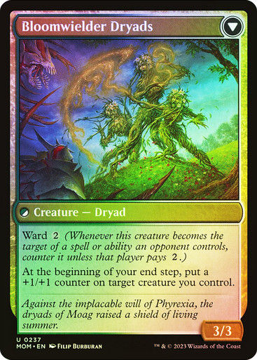 Invasion of Moag // Bloomwielder Dryads (mom) / Foil — cara 2 de 2