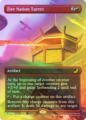 Fire Nation Turret (TLE) (64) / Borderless / Foil