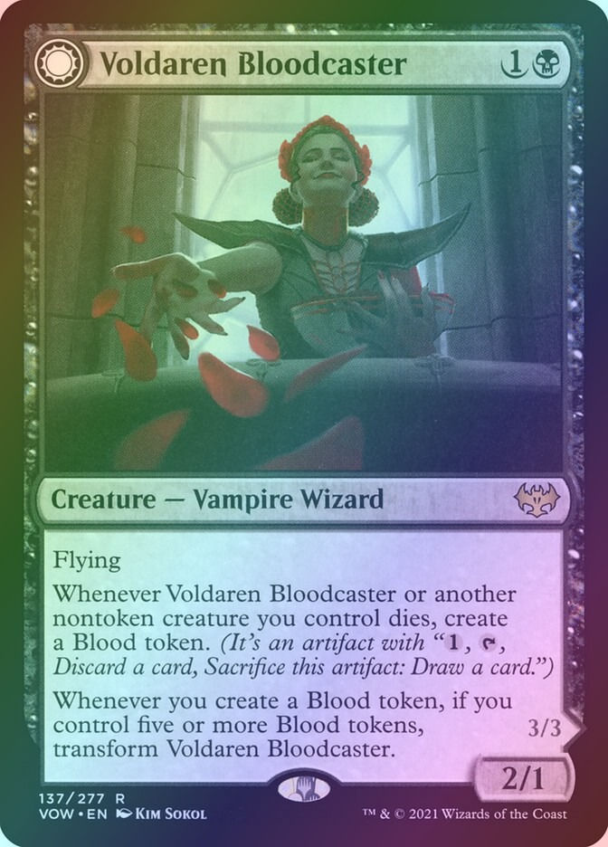 Voldaren Bloodcaster // Bloodbat Summoner (VOW) (137) / Foil — cara 1 de 2