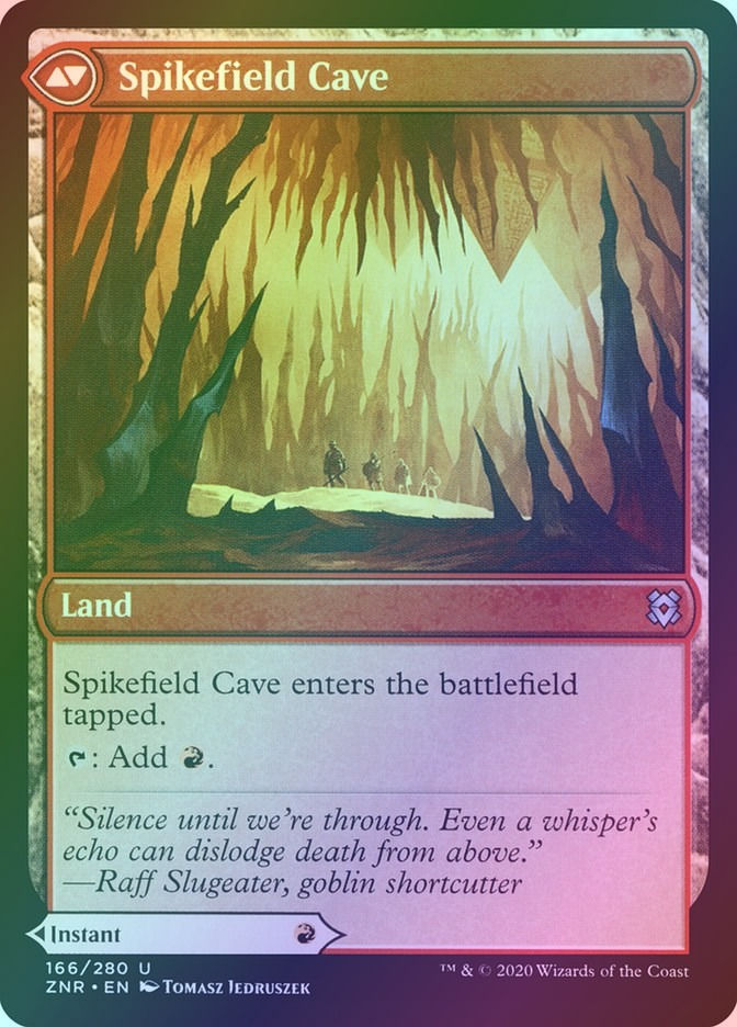 Spikefield Hazard // Spikefield Cave (ZNR) (166) / Foil — cara 2 de 2
