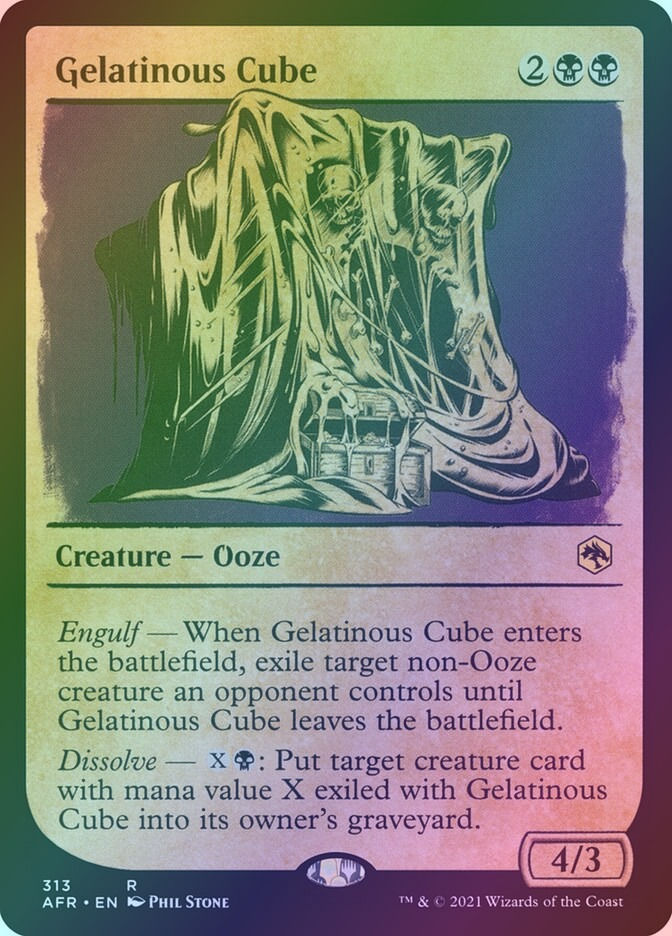 Gelatinous Cube (AFR) (313) / Showcase / Foil